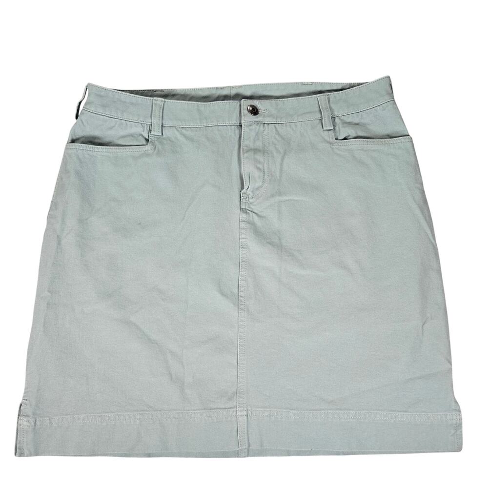 Duluth Freewill Twill Skirt Wom Sz 12 Cotton Stretch Spring Summer Everyday EUC